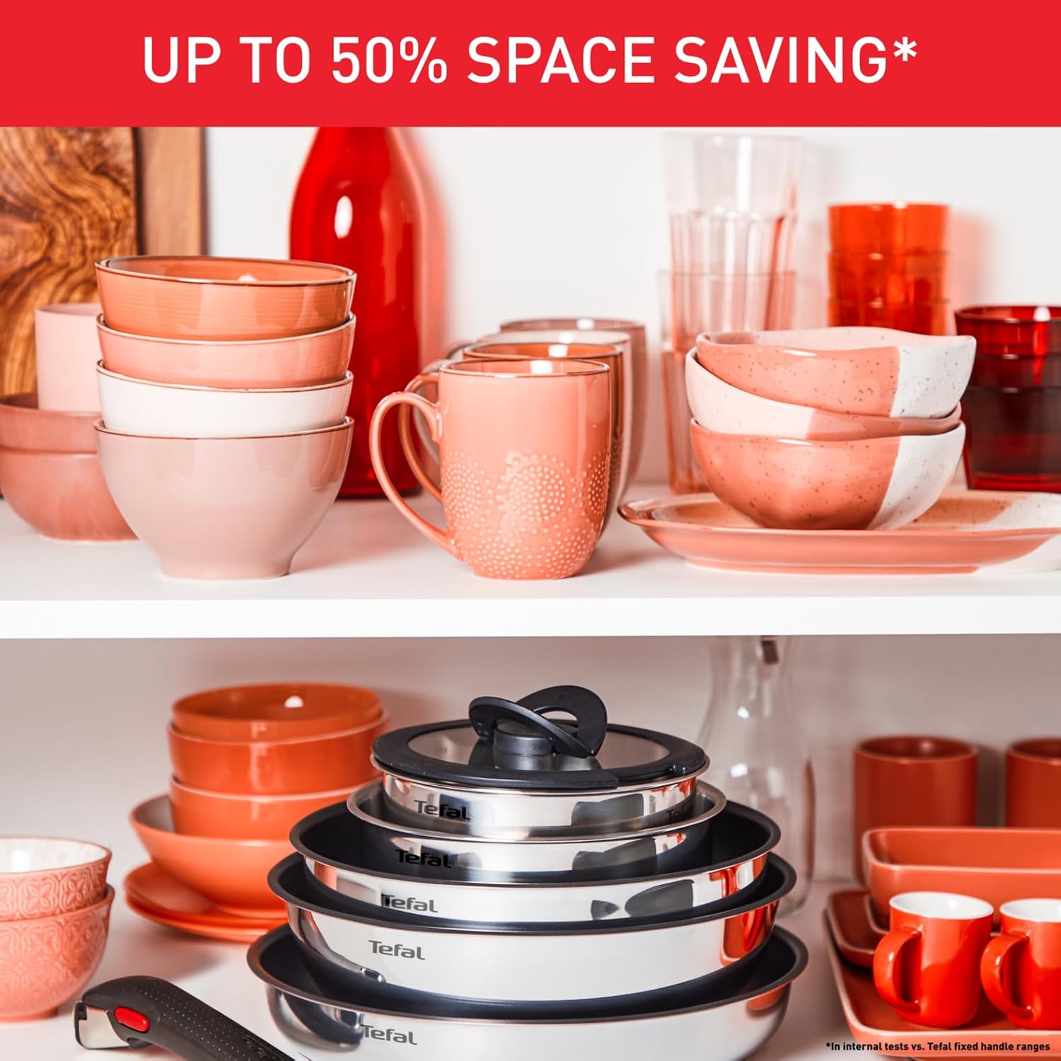 Thumbnail 3 de Tefal Ingenio Emotion 10 Piece Cookware Set (L897SA74) with removable handle