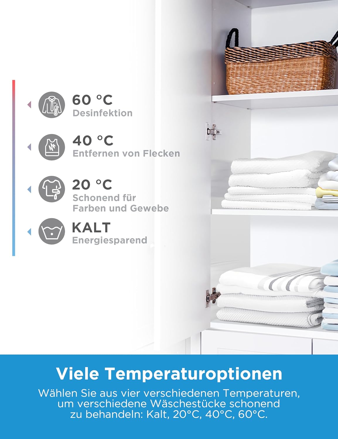 Detalle 2 de Midea MF10EW80BA10 – 8 kg Waschmaschine, Energieklasse A-10%, 1400 U/min, Weiß