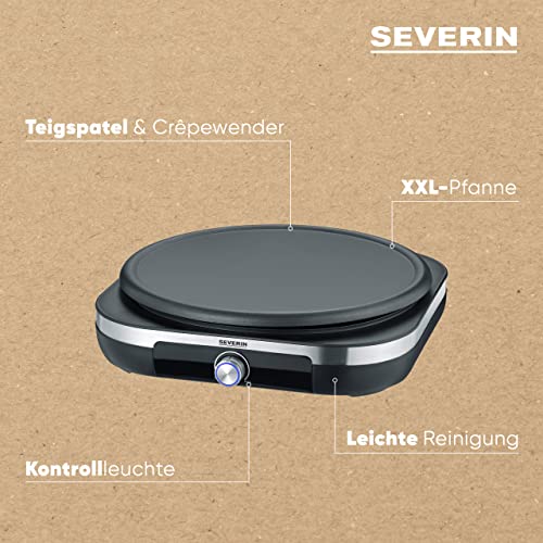 Detalle de SEVERIN Crêpes Maker CM 2199 – XXL‑Pfanne für süße Crêpes und herzhafte Galettes