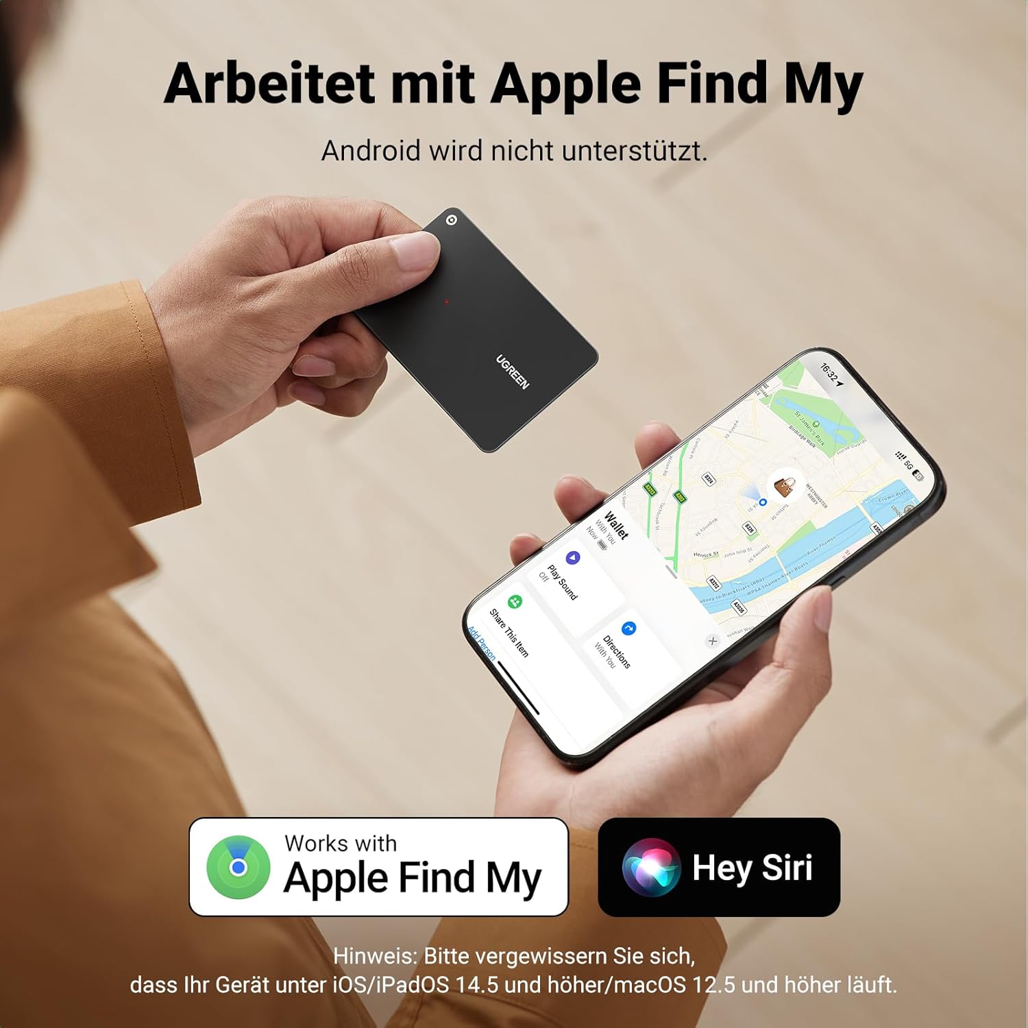 Thumbnail 1 de UGREEN FineTrack Slim Bluetooth-Tracker für Wallets