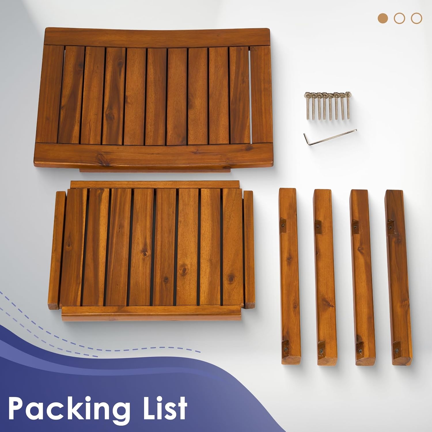 Thumbnail 5 de Upolana Teak Shower Bench, 20"
