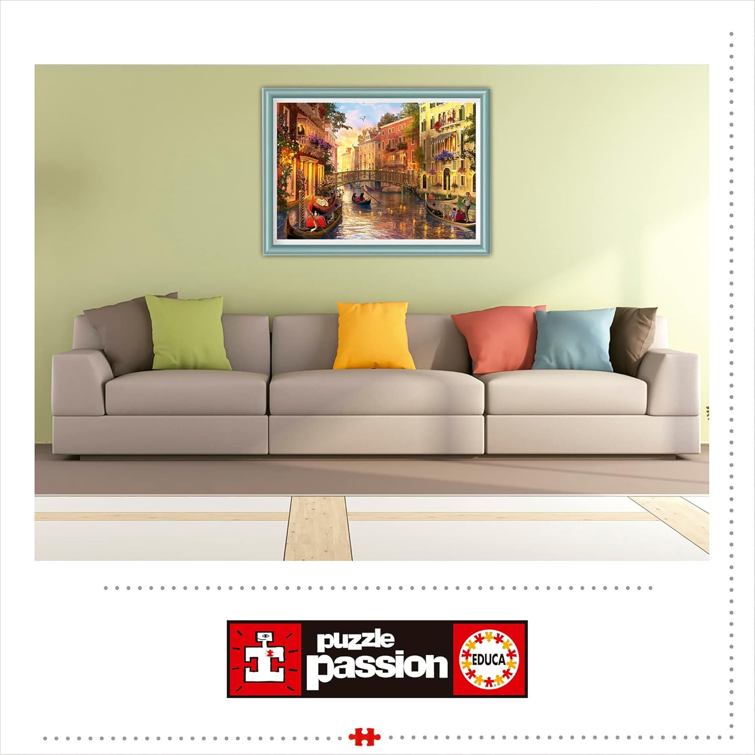 Thumbnail 3 de Educa Genuine Puzzles “Tramonto a Venezia” puzzle 1500 pezzi per adulti (17124), 85 x 60 cm con colla FixPuzzle