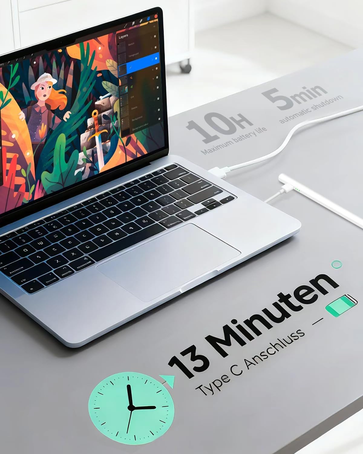 Thumbnail 1 de varkda Apple Stylus Pen for iPad 13 min