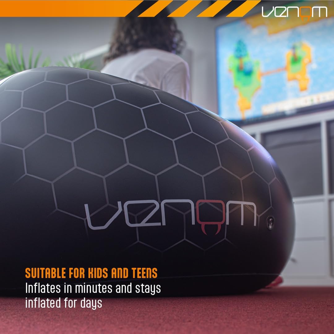 Thumbnail 4 de Venom Inflatable Gaming Chair with Cup Holders (Bean Bag Style), supports up to 75 kg