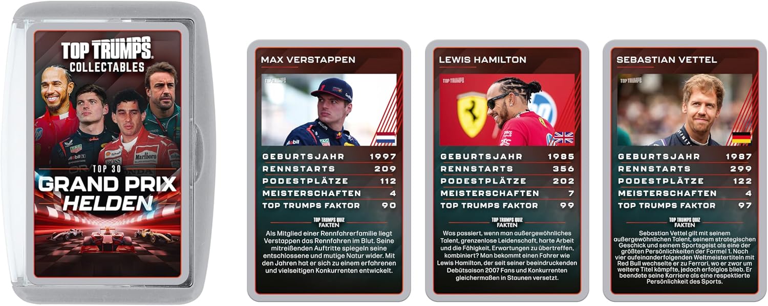 Detalle de Winning Moves Top Trumps Collectables Grand Prix Helden – Kartenspiel für Kinder & Erwachsene