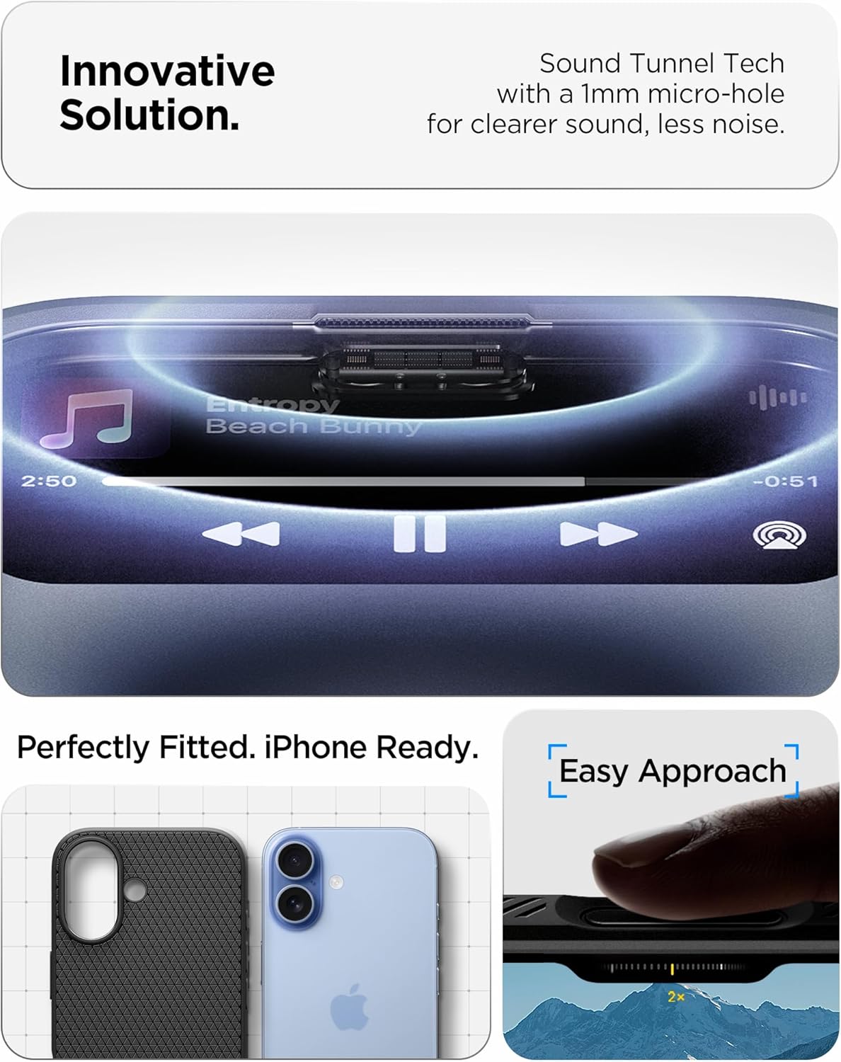 Thumbnail 6 de Spigen iPhone 17 Hülle – rutschfestes Slim TPU Case mit Truss-Design und Sound Tunnel