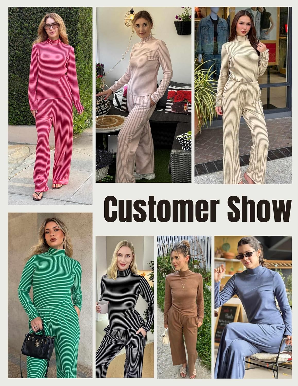 Thumbnail 4 de Ekouaer Women's Lounge Set, Polyester-Spandex Blend