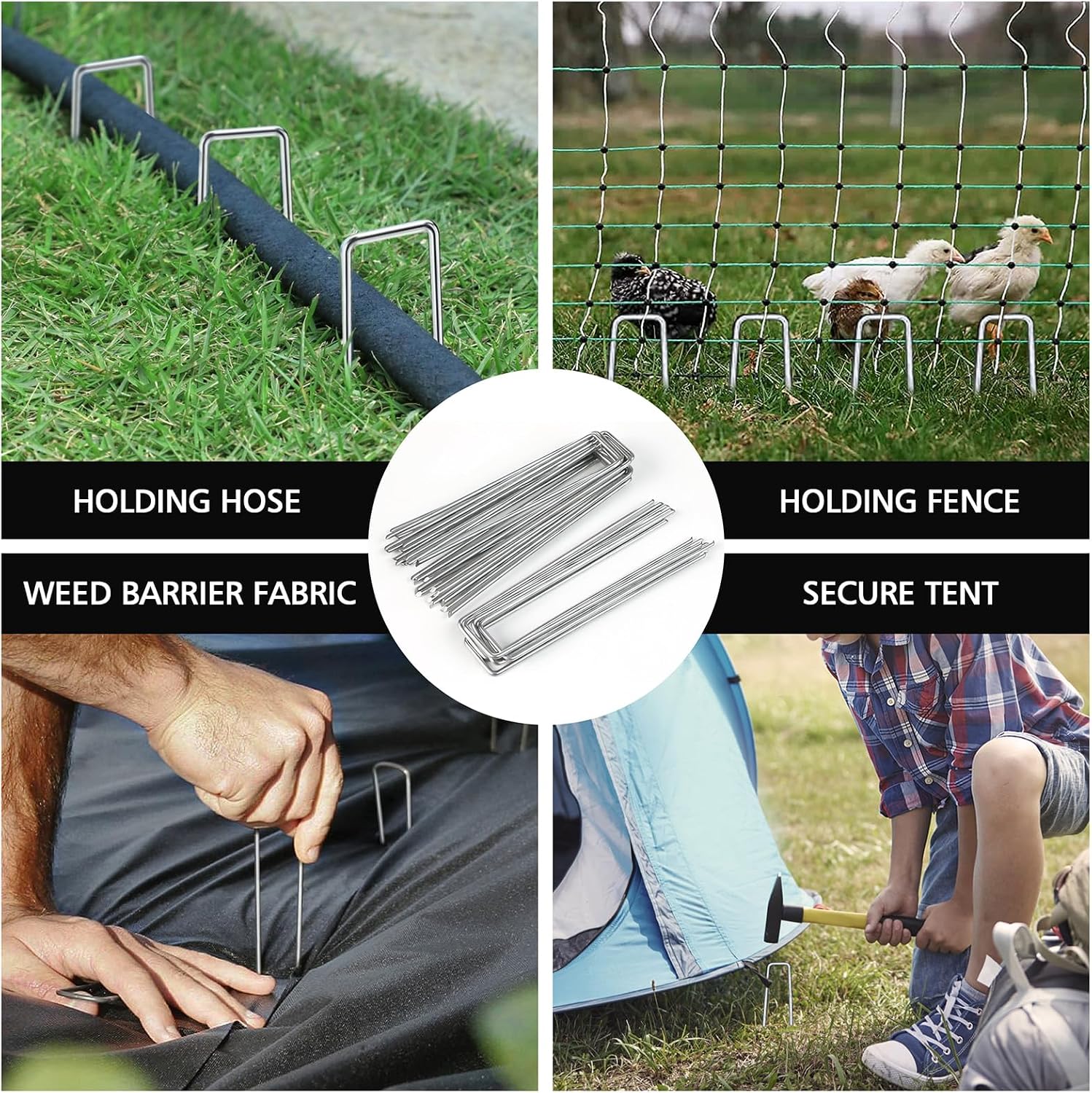 Thumbnail 6 de HOOPLE STAPLE50 6-Inch Galvanized Landscape Staples, 200-Pack