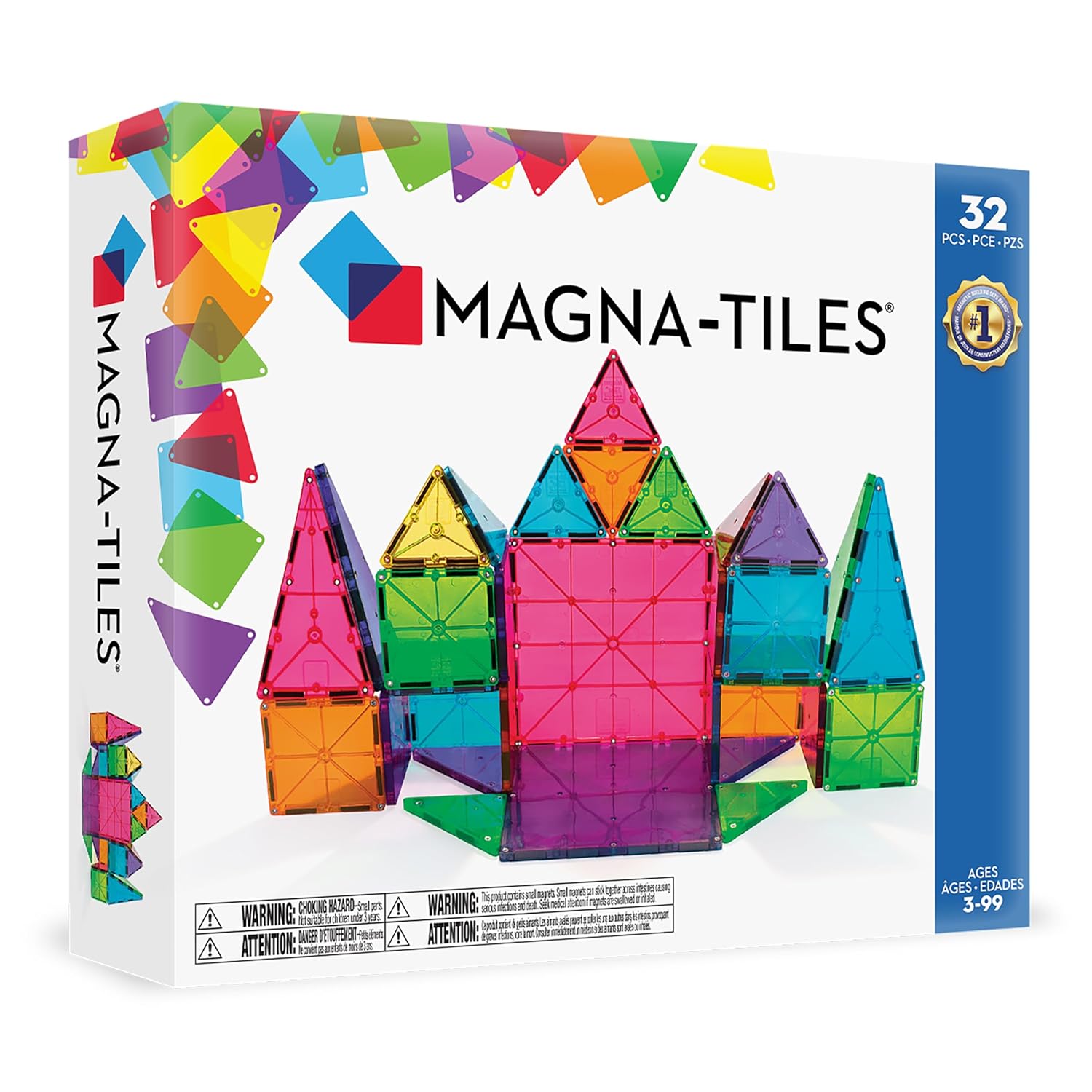 Detalle de Magna-Tiles Classic 32-Piece Magnetic Construction Set