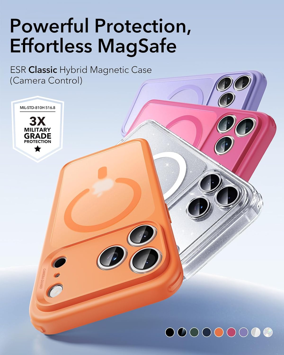 Thumbnail 1 de ESR for iPhone 17 Pro Case | Military-Grade Hybrid Protection in Frosted Purple