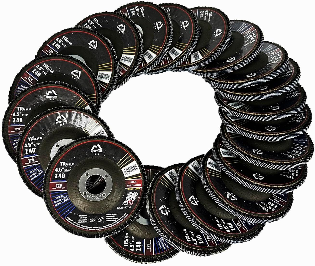 Thumbnail 4 de Merryland Flap Disc 4.5" 40 Grit T29 for Metal ๐