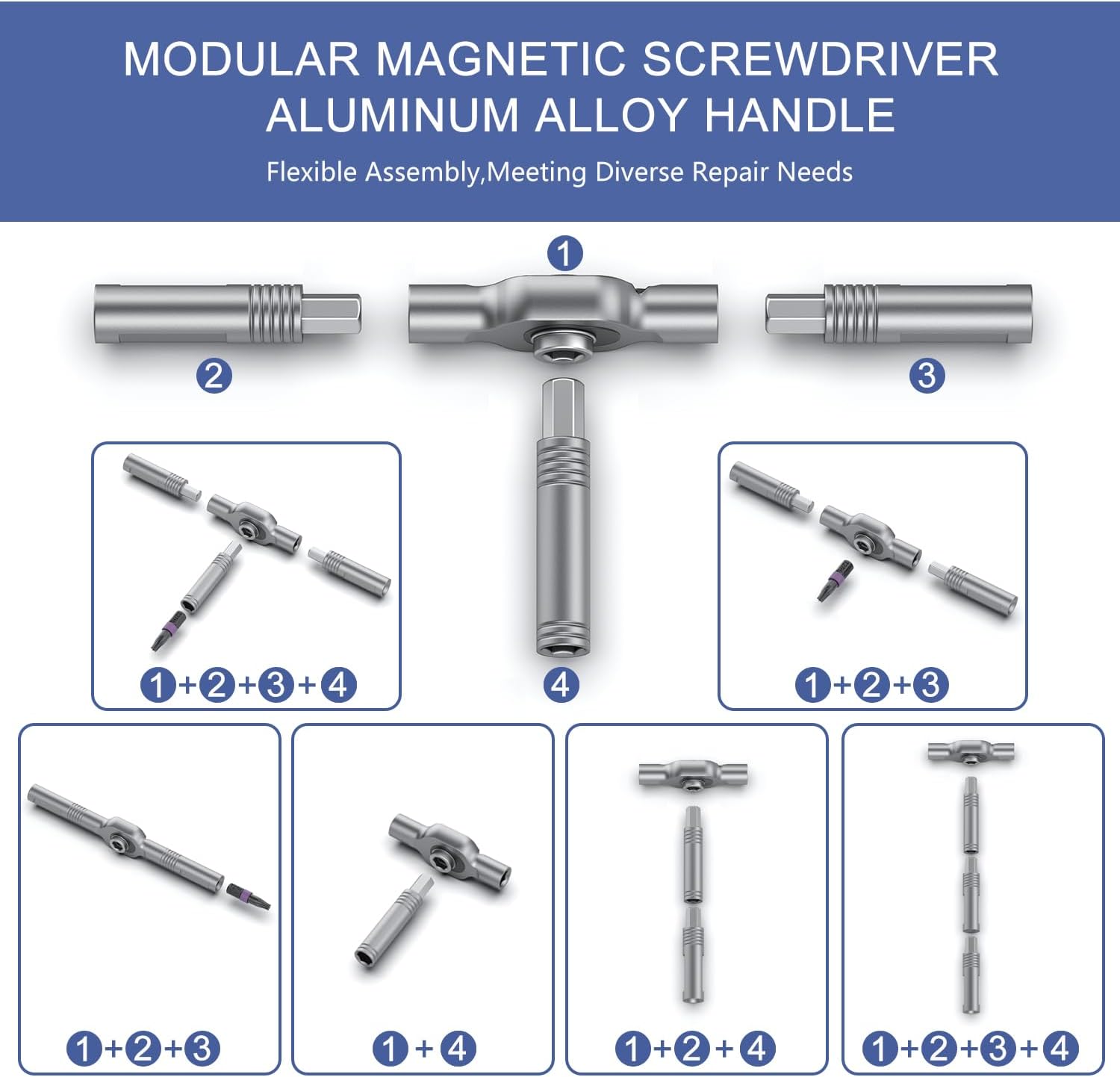 Thumbnail 1 de 24 in 1 Magnetic Screwdriver Set with Detachable Ratchet Handle