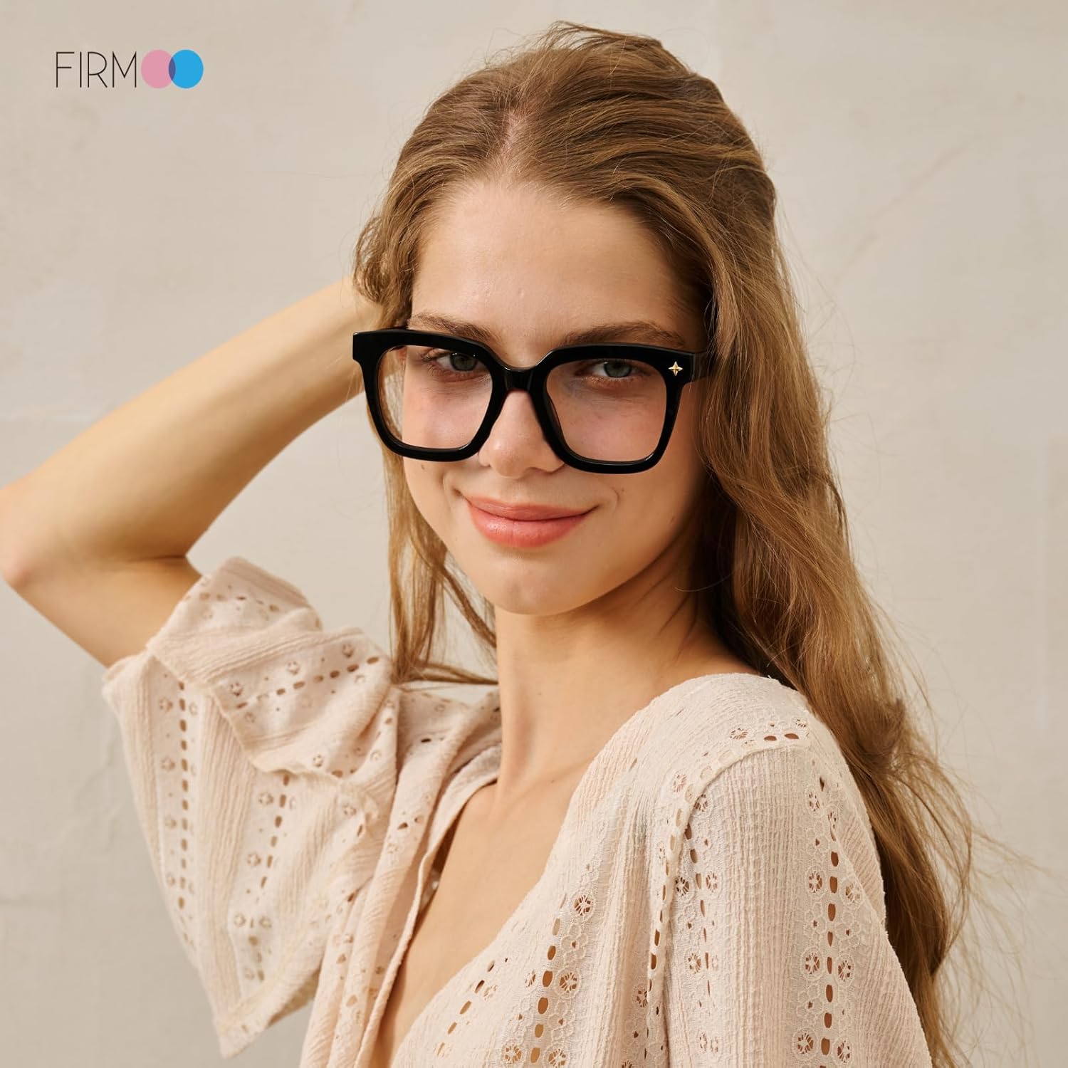 Thumbnail 1 de Firmoo Blaulichtfilter Brille ohne Sehstärke (quadratischer Acetat-Rahmen) für Damen & Herren