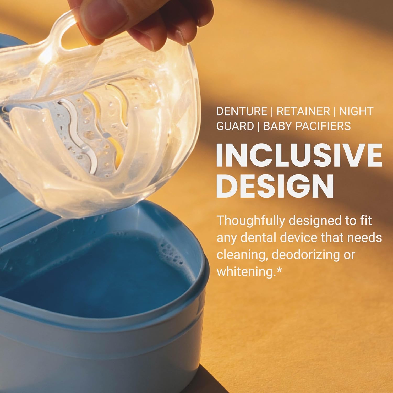 Thumbnail 5 de Denture Bath Case and Retainer Case by M3 — Portable, Spill-Free Cleaner Kit