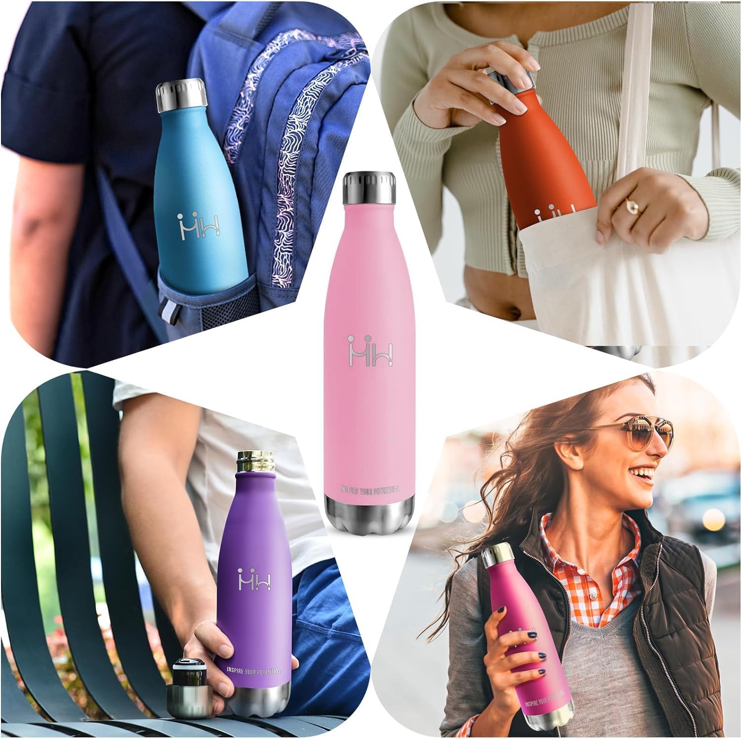 Thumbnail 6 de HoneyHolly HH-SCKLP-500ML-Pink-1767C – butelka termiczna 500 ml ze stali