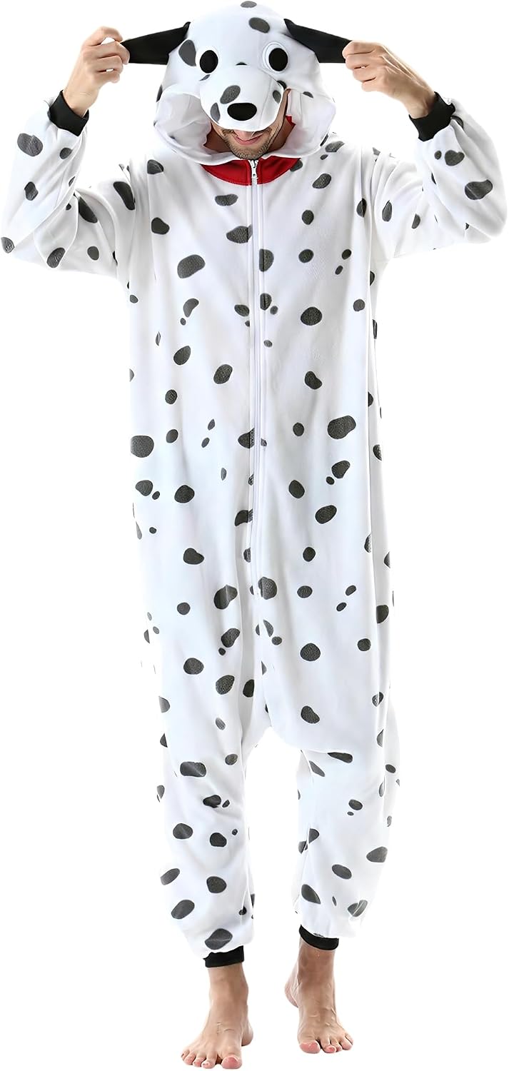 Detalle de DarkCom Adult Animal Onesie Pajamas, Polar Fleece Hooded Cosplay with Pockets