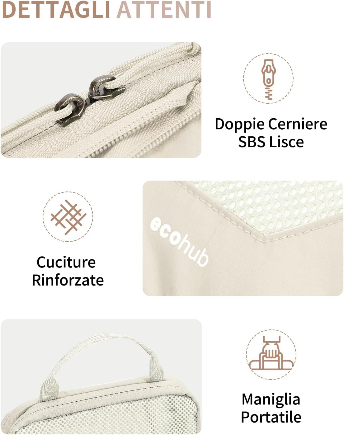 Thumbnail 6 de ECOHUB Compressione organizer da viaggio 4 pezzi