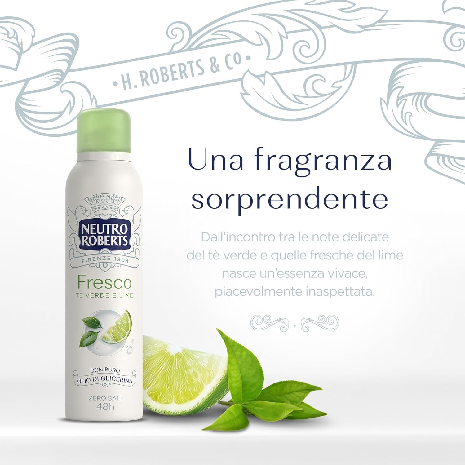 Detalle de Neutro Roberts Deodorante Spray Fresco Verde: 4x 150 ml, Tea Verde e Lime