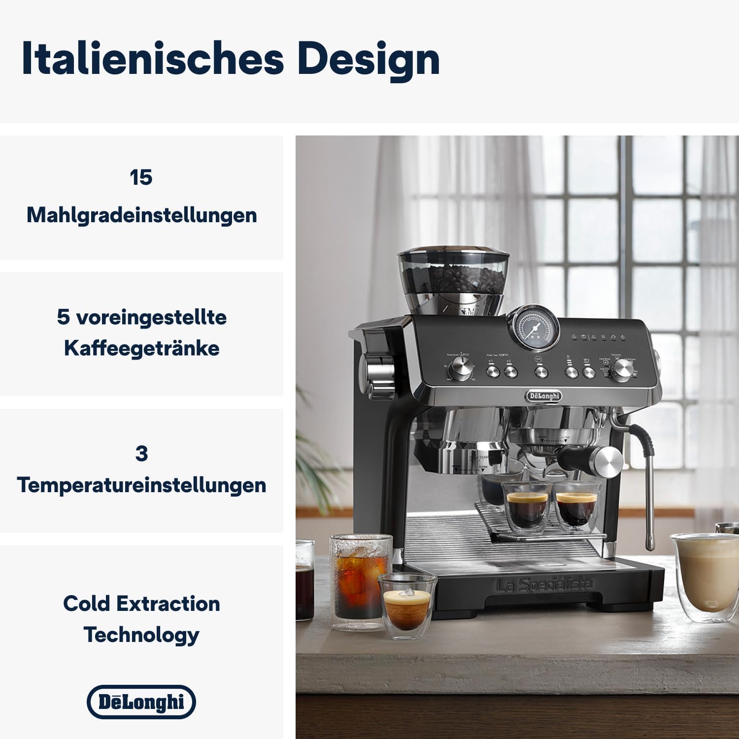 Detalle 2 de De'Longhi La Specialista Opera EC9555.BK 1550W