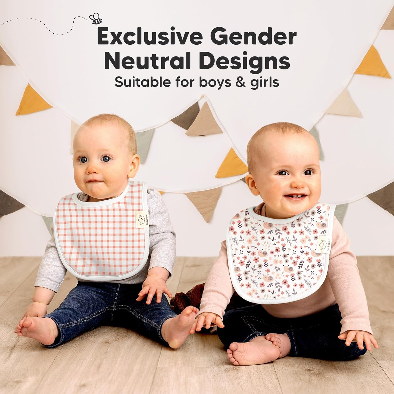 Thumbnail 5 de Sweet Charm 8-Pack Organic Baby Bibs for 0-24 Months