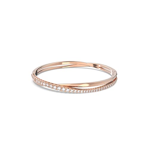 Detalle de Swarovski Pulsera Twist, Baño oro rosa 💍