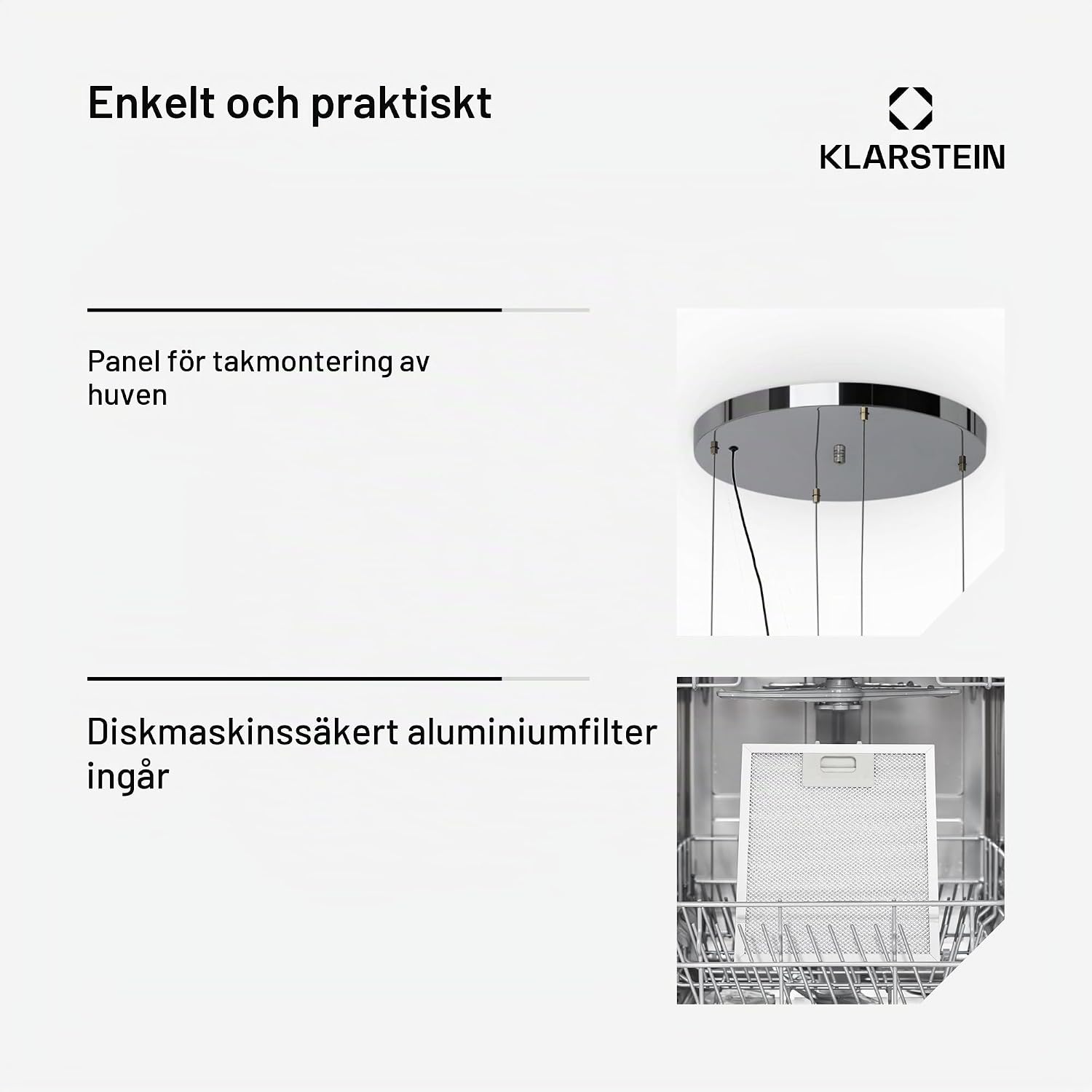 Thumbnail 6 de Klarstein Barett 10032303 köksfläkt för köksö, LED och tre hastigheter