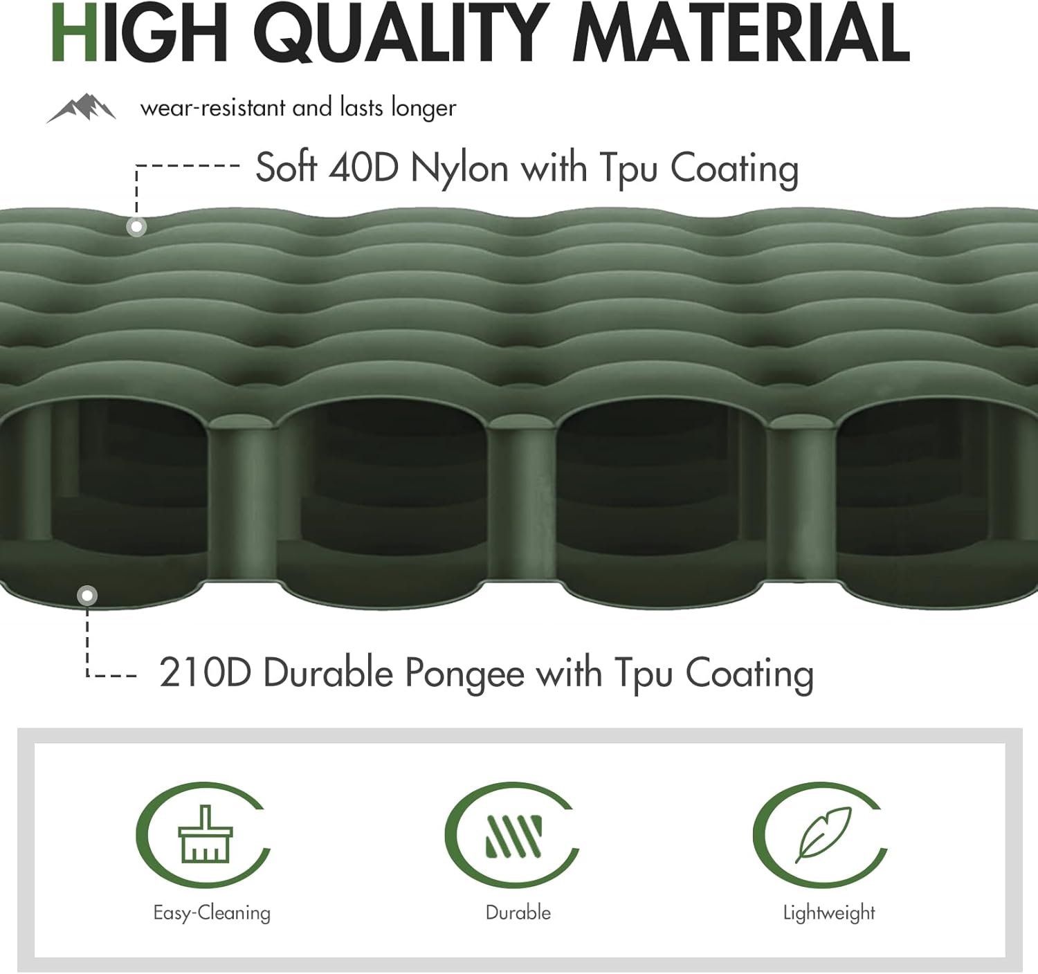 Thumbnail 4 de Portal Camping Mattress Single 10cm Thick with Built-in Foot Pump