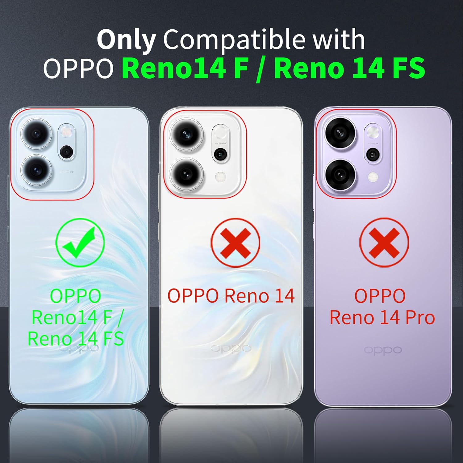 Thumbnail 1 de Tentoki Transparente Hülle für Oppo Reno 14 F 5G / Reno 14 FS – Anti-Vergilbung, Ultra Dünn