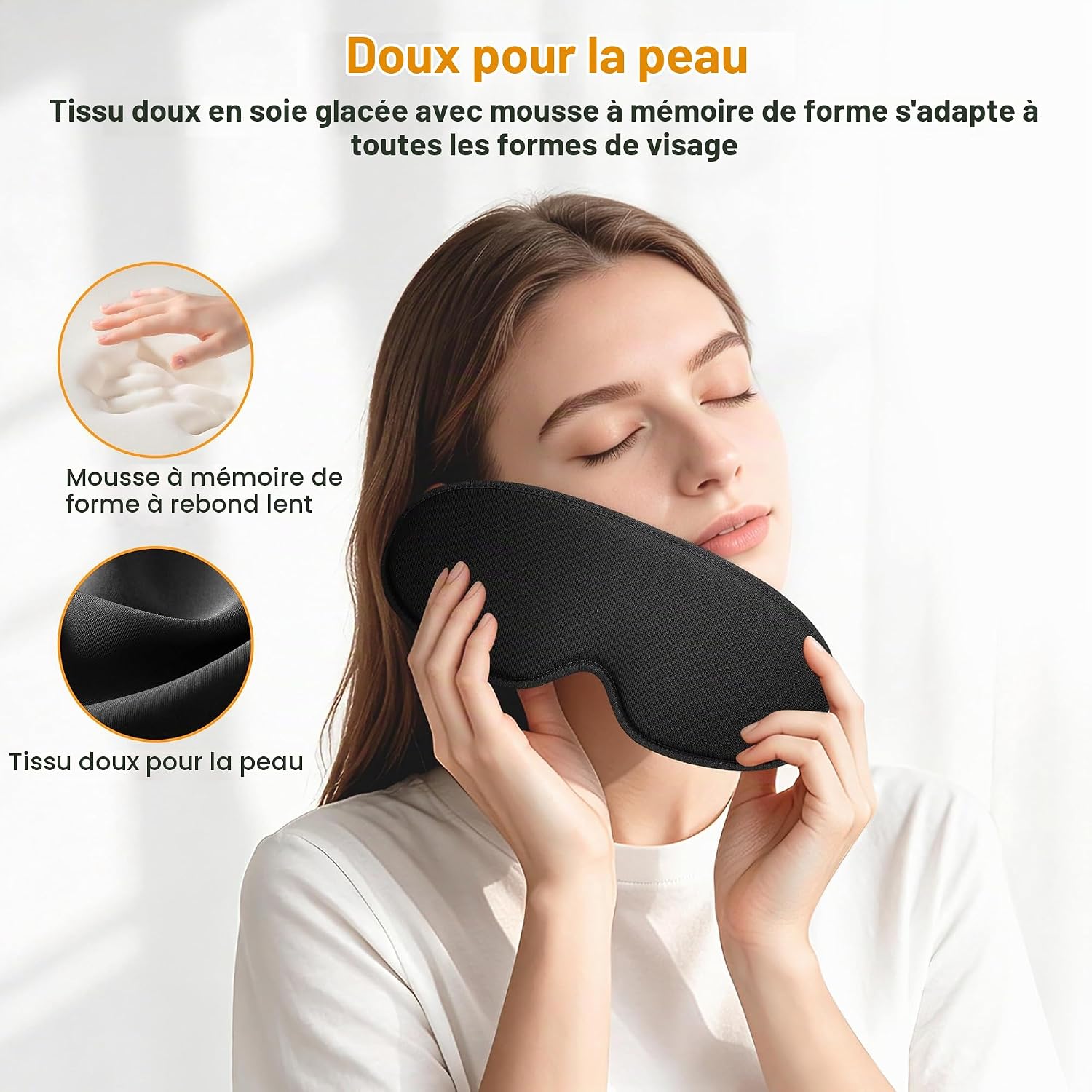 Detalle 1 de Gritin 2026 Gen2 slaapmasker, 3D-oogcontour en verstelbare hoofdband
