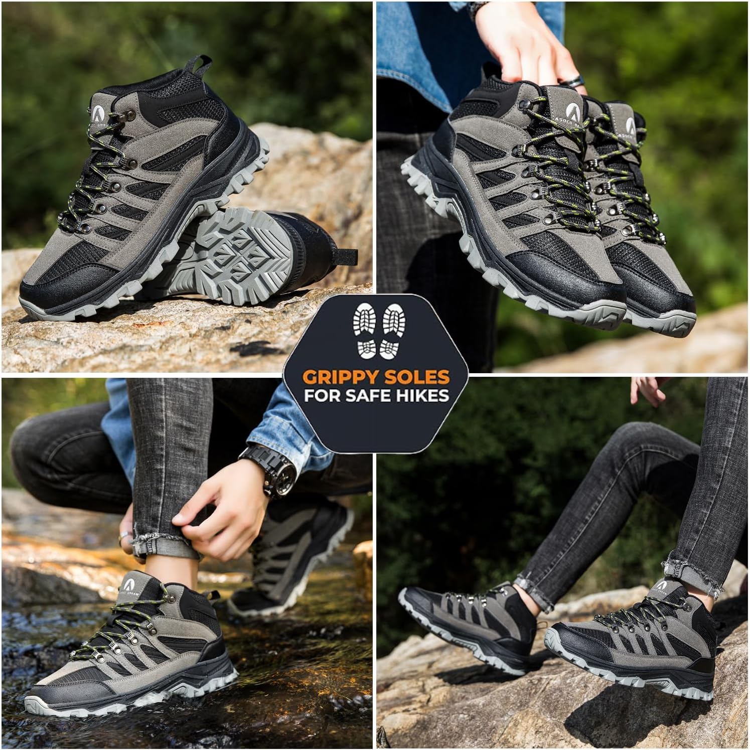 Detalle 2 de HODTOB Wanderschuhe für Outdoor mit Grip