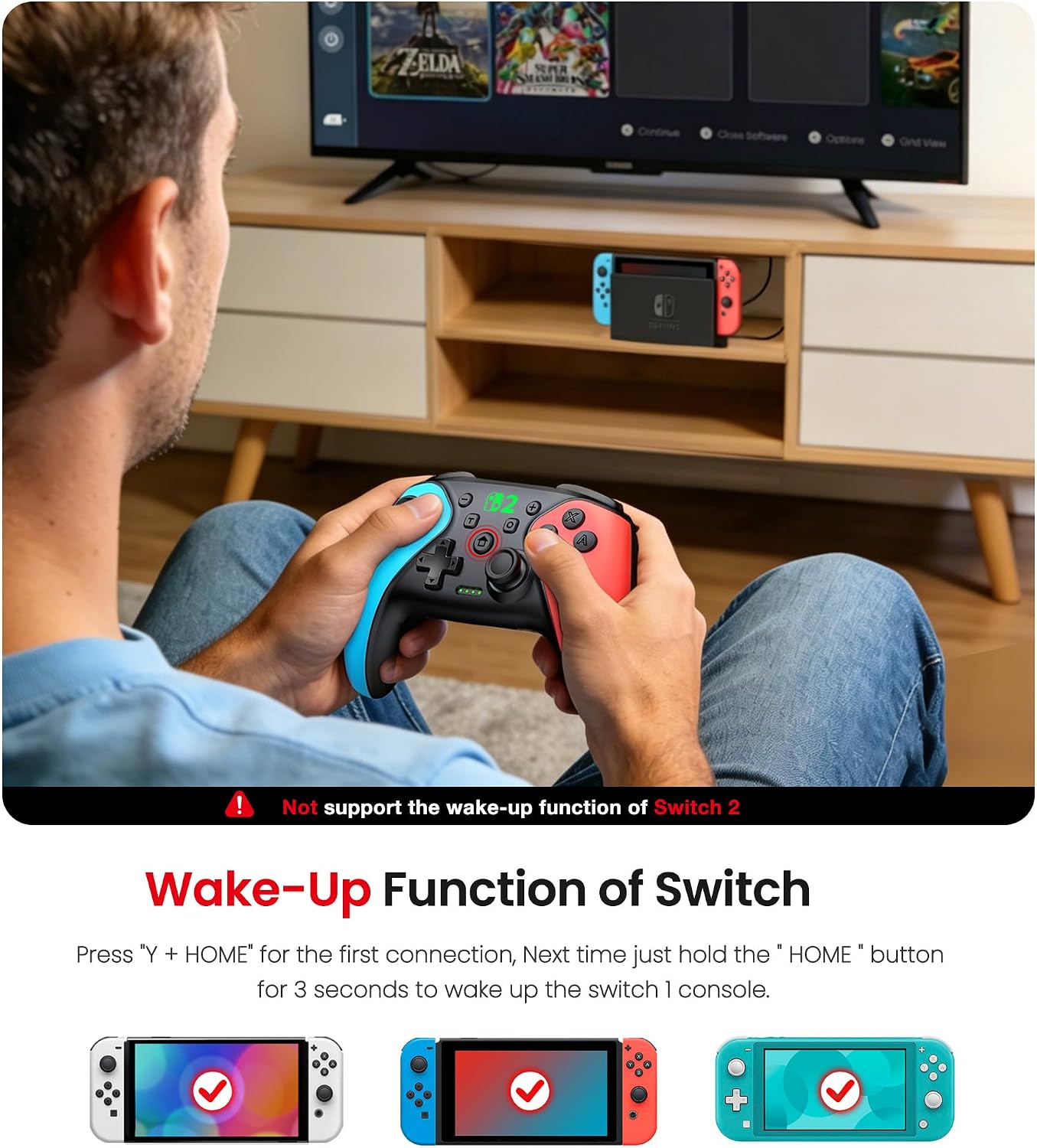 Thumbnail 4 de BEBONCOOL GAMING Switch 2 Controller (Switch / Switch Lite / OLED, Android, iOS, PC) – Wireless Pro Gamepad with Turbo & Macros