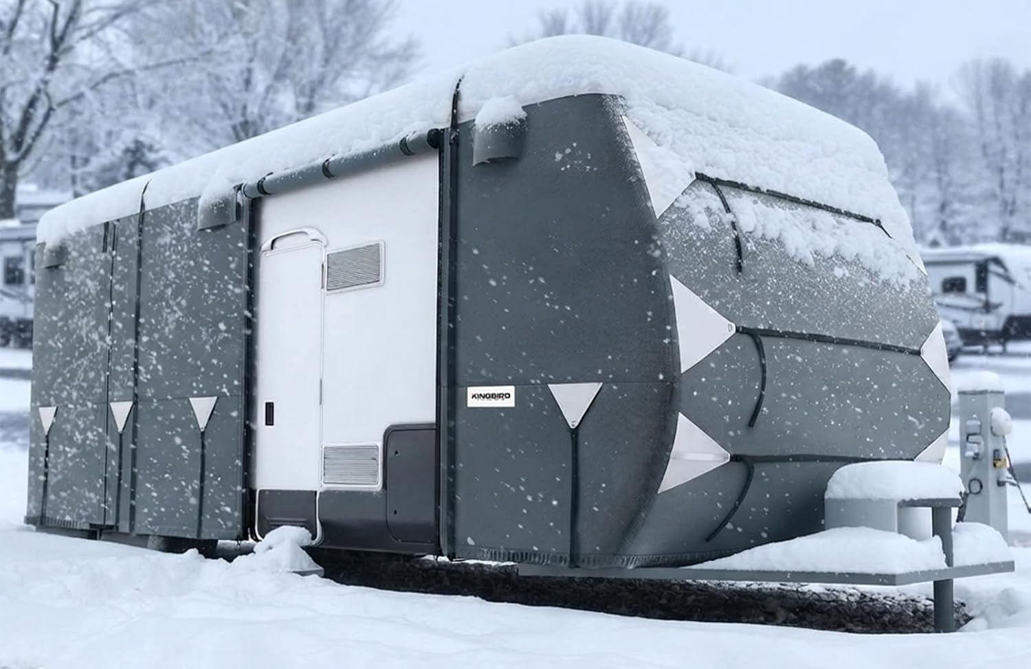 Detalle de KING BIRD RV Cover for 20-22ft Travel Trailers