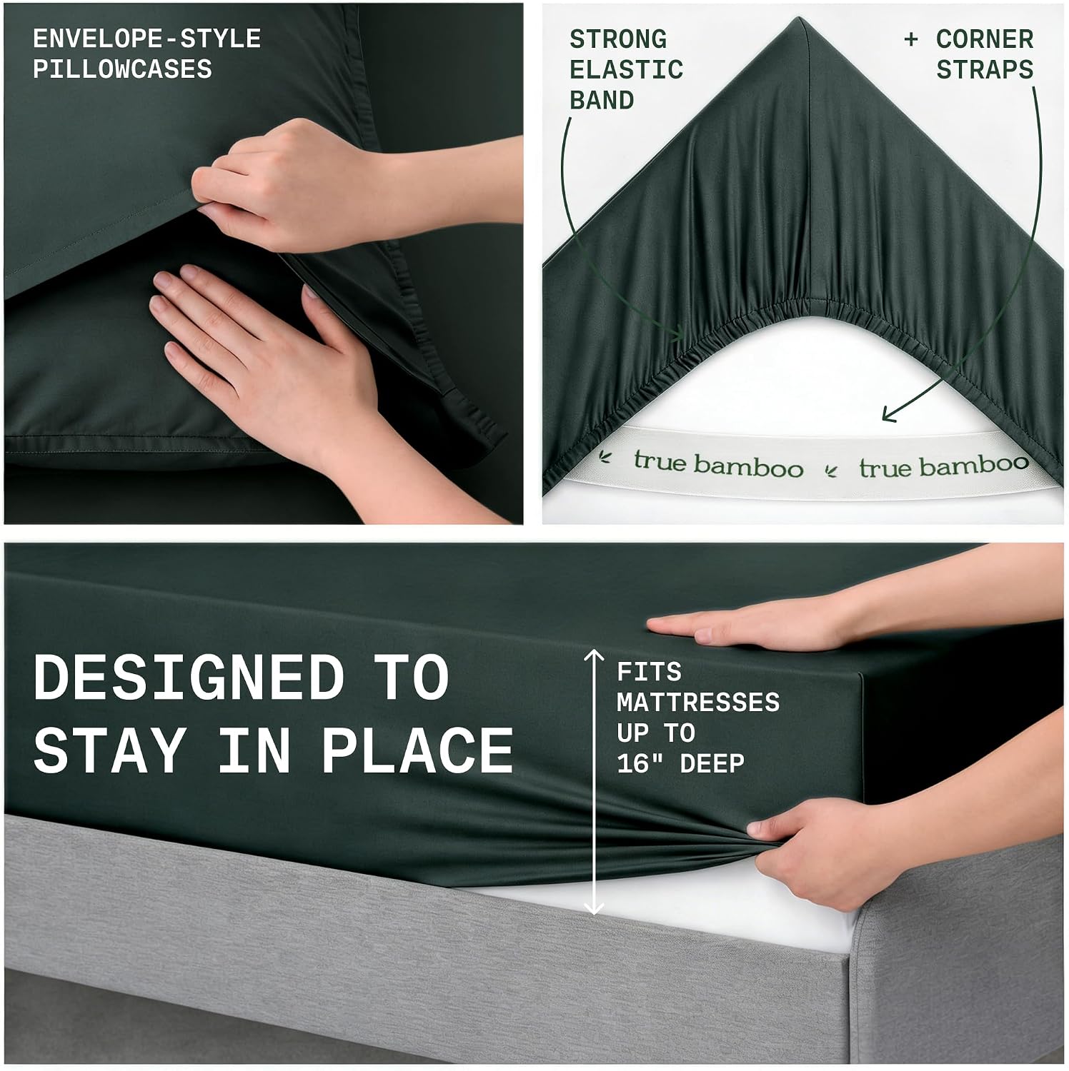 Thumbnail 4 de TRUE BAMBOO Bed Sheets, King Size