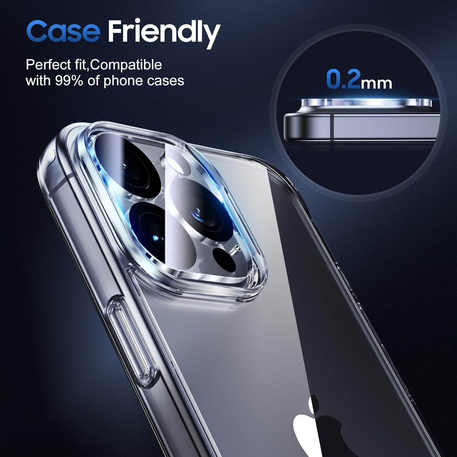 Thumbnail 5 de UniqueMe Camera Lens Protector for iPhone 16 Pro 3-pack