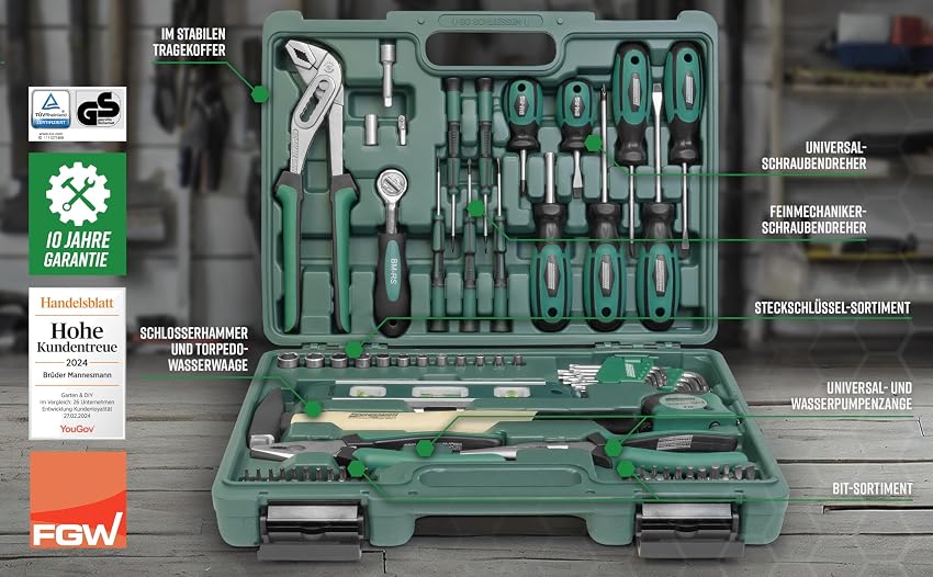 Detalle 2 de Brüder Mannesmann m29084 maletín de herramientas 87 piezas