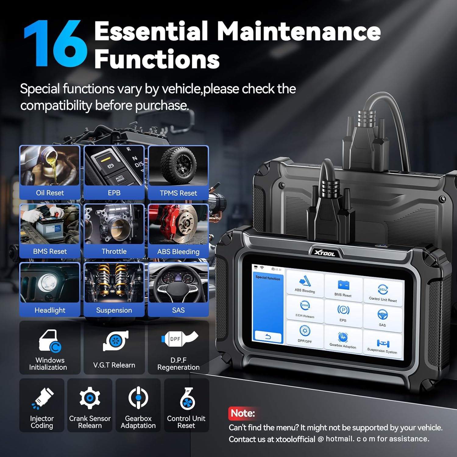 Detalle 2 de XTOOL D5S OBD2 Scanner 16 Resets