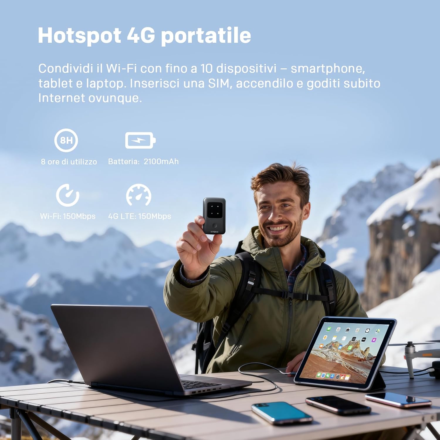 Detalle 2 de STRONG Saponetta WiFi Portatile 4G LTE 150 Mbps