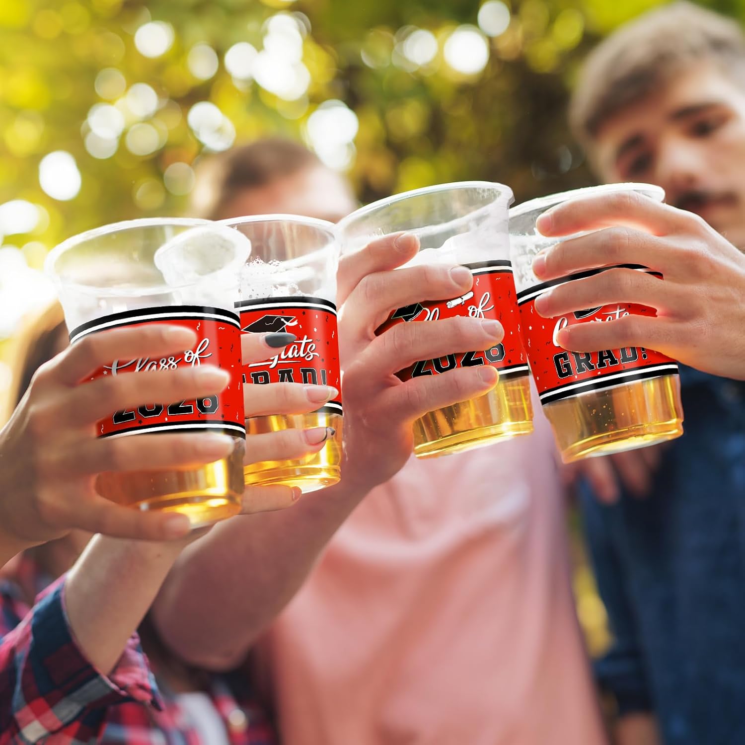 Thumbnail 4 de Gatherfun Class of 2026 Celebration 100-Pack 16oz Red Graduation Plastic Cups