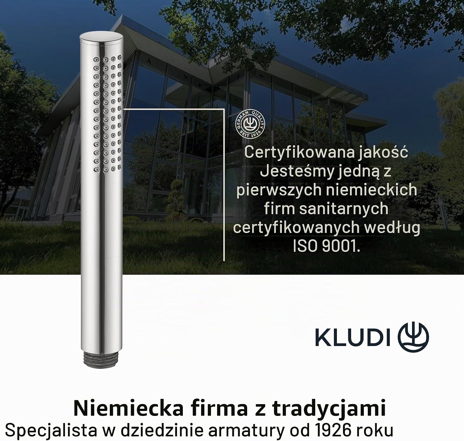 Detalle 2 de KLUDI -X1 Design słuchawka prysznicowa, chromowana, 20 cm, jeden strumień
