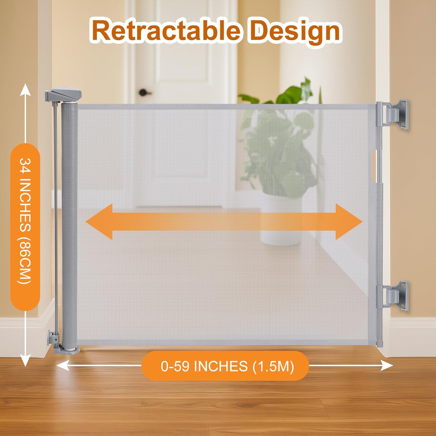 Thumbnail 2 de Eyeleaf Retractable Stair Gate 59" wide