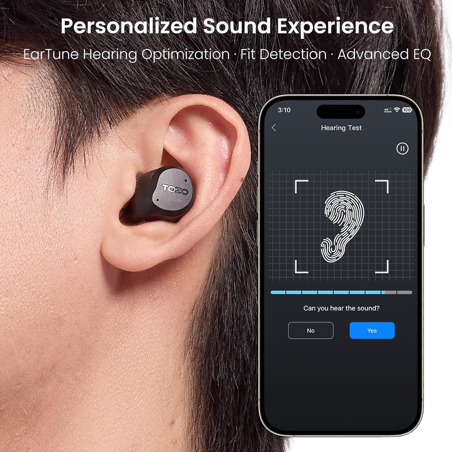 Detalle de TOZO wireless earbuds NC9 Pro