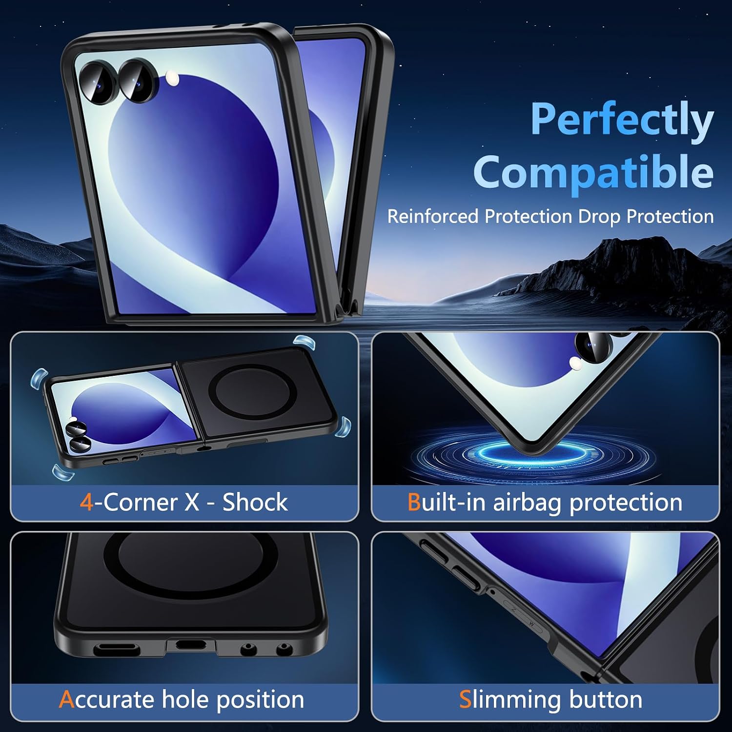 Thumbnail 4 de Hensinple Magnetic Case for Samsung Galaxy Z Flip 8