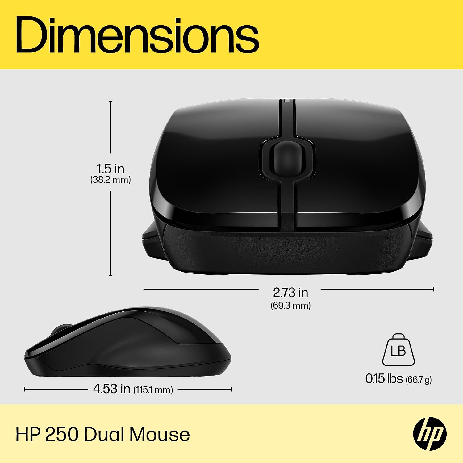Thumbnail 3 de HP 250 Dual Mouse for Computer