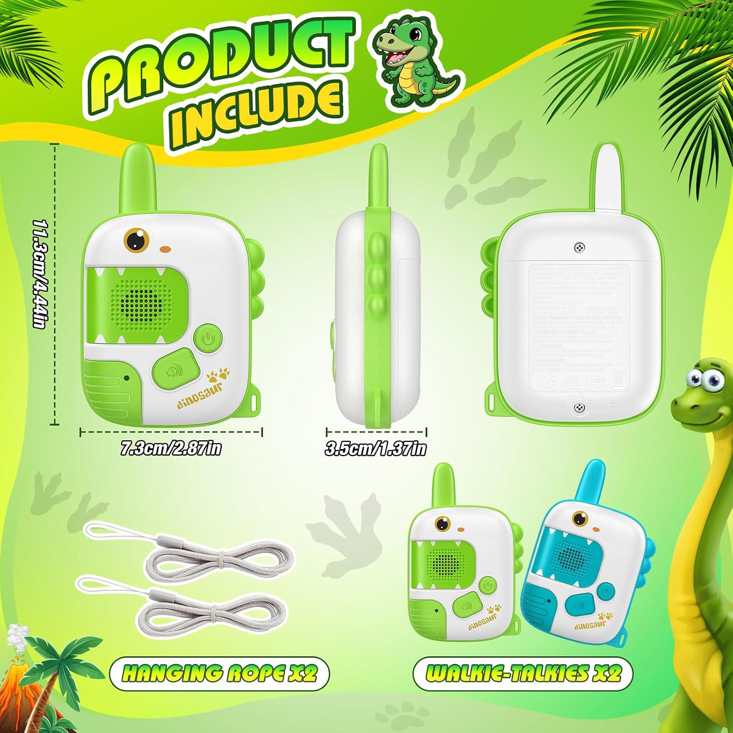 Thumbnail 4 de Walkie talkie dinosaurio para niños 3–8 años