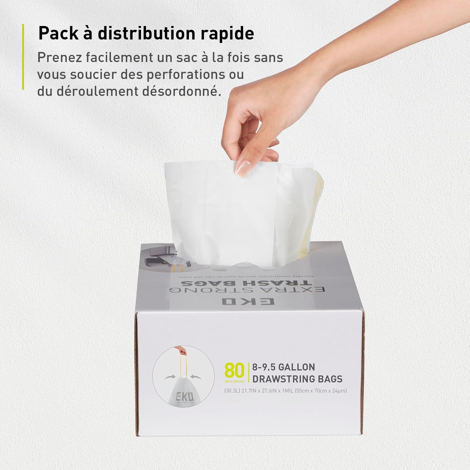 Thumbnail 6 de EKO Easy-Dispense 80 sacs poubelle đź—‘