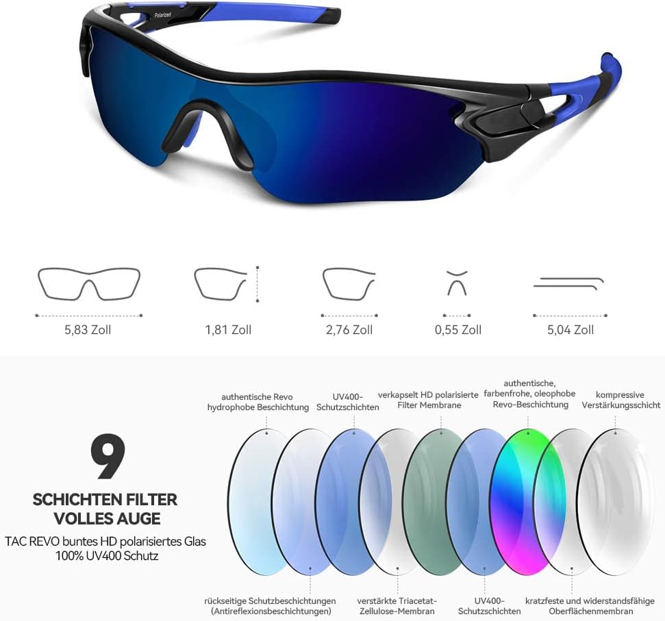 Thumbnail 3 de BEACOOL Polarized Sports Sunglasses UV400