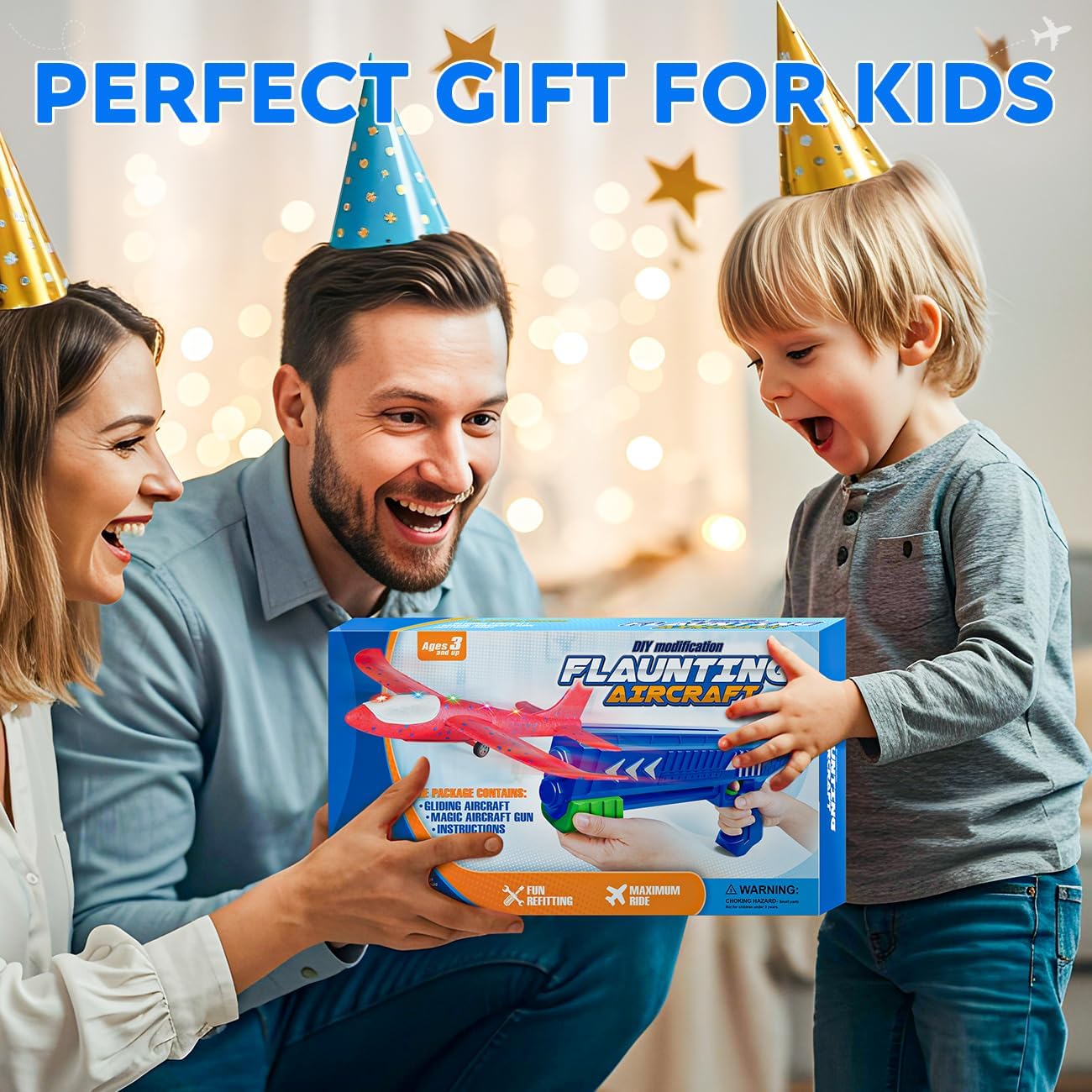 Thumbnail 6 de SYHLN 3 Pack Airplane Launcher Toys - LED Foam Planes with Dual Flight Modes for Outdoor Fun (Ages 4-8)