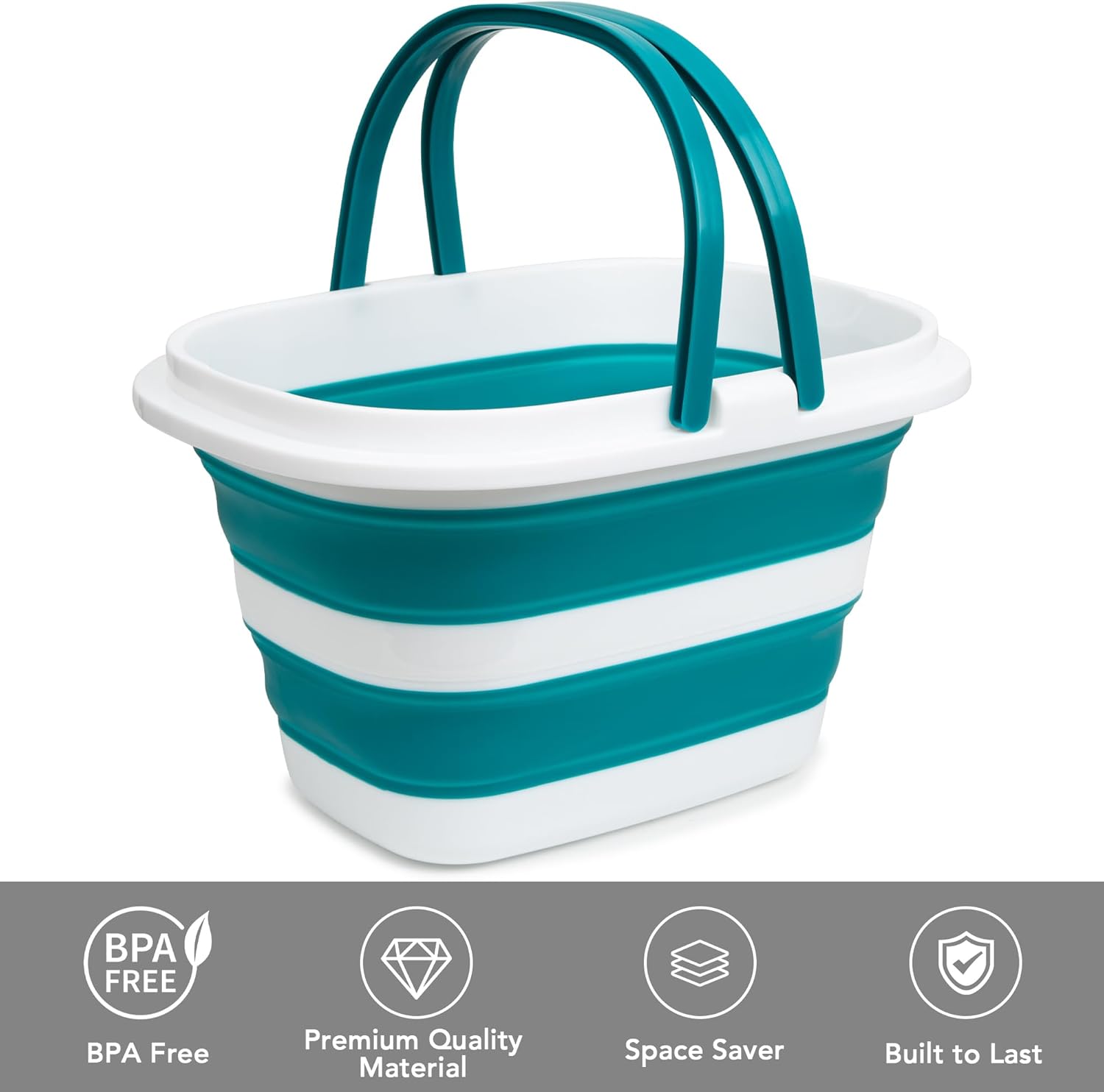 Detalle de Collapsible Mop Bucket 16L for Cleaning 🧽