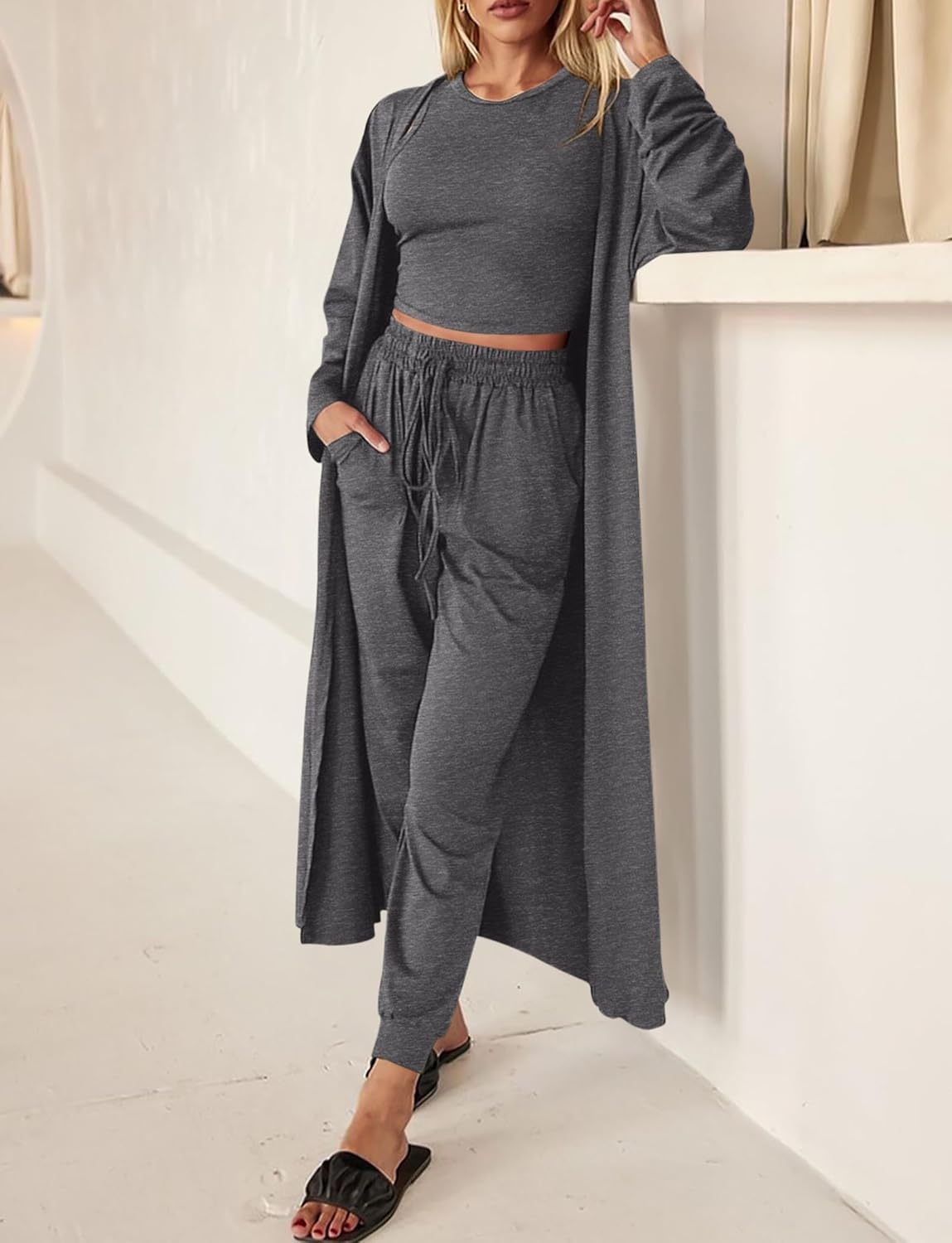 Thumbnail 3 de KIRUNDO 3-Piece Lounge Set for Women: Cozy Travelwear for Fall 2026