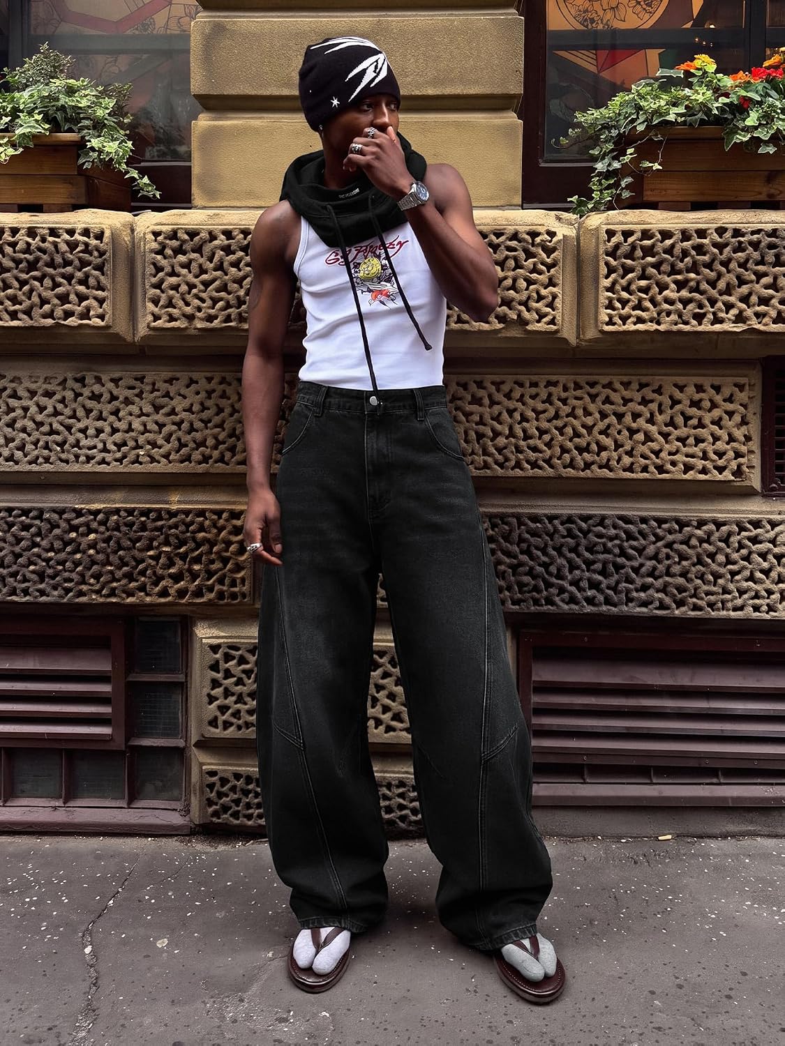 Thumbnail 2 de Icymay Mens Baggy Jeans – Wide-Leg Y2K Vintage Denim Pants